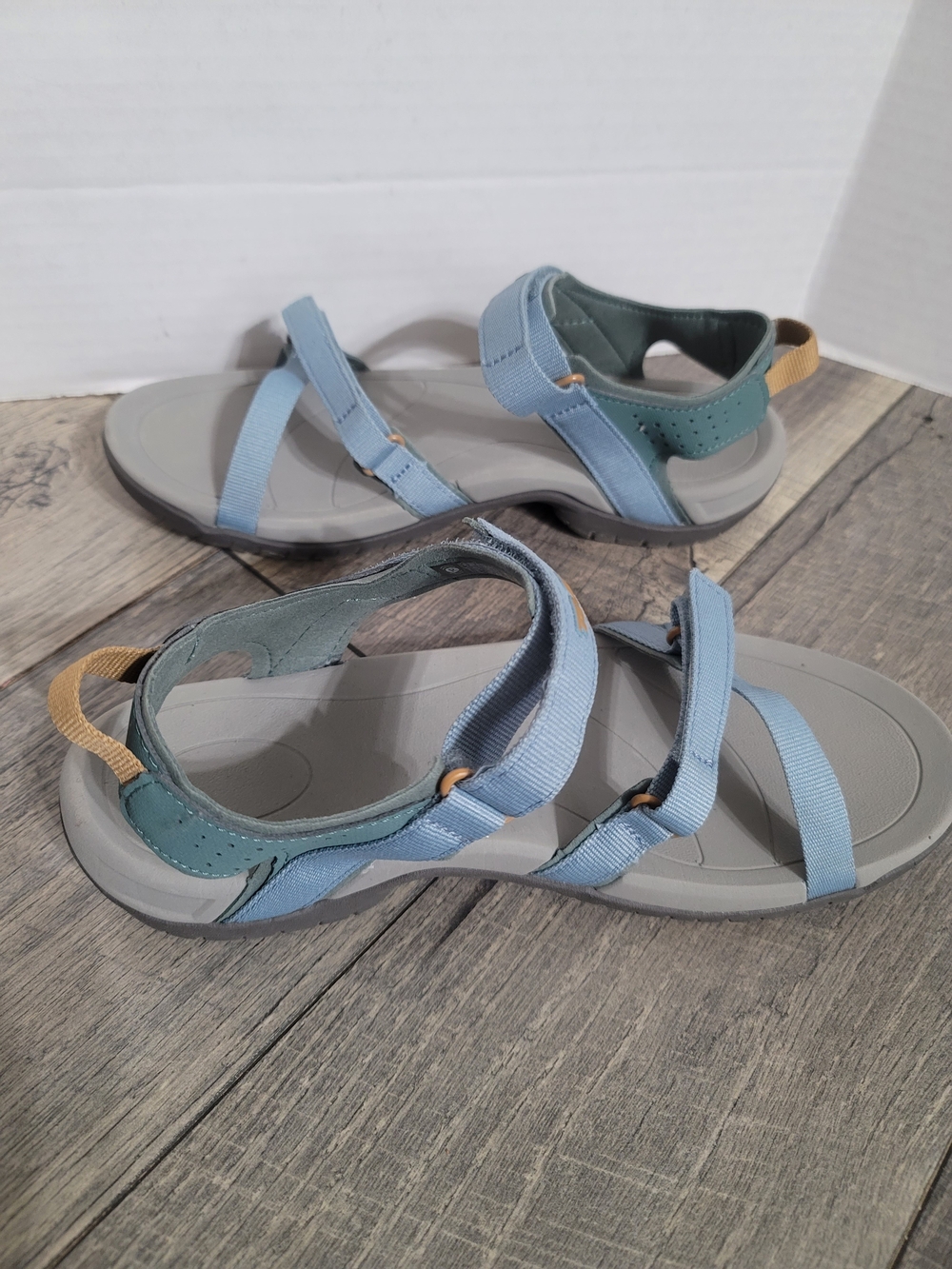 Teva Women’s Verra Light Blue Strappy Sport Sandals Sz9 Adjustable - Picture 3 of 10